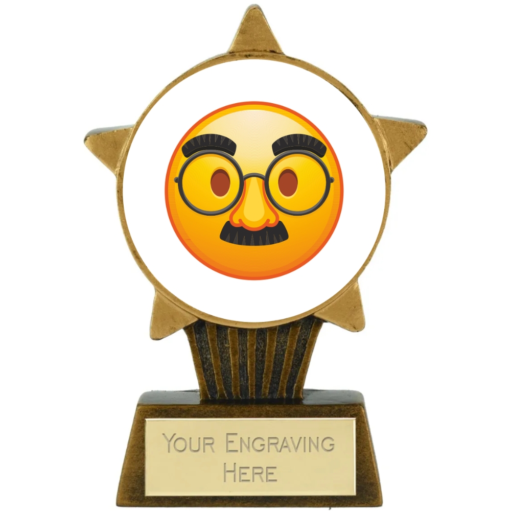 Funny Face Emoji Star Award